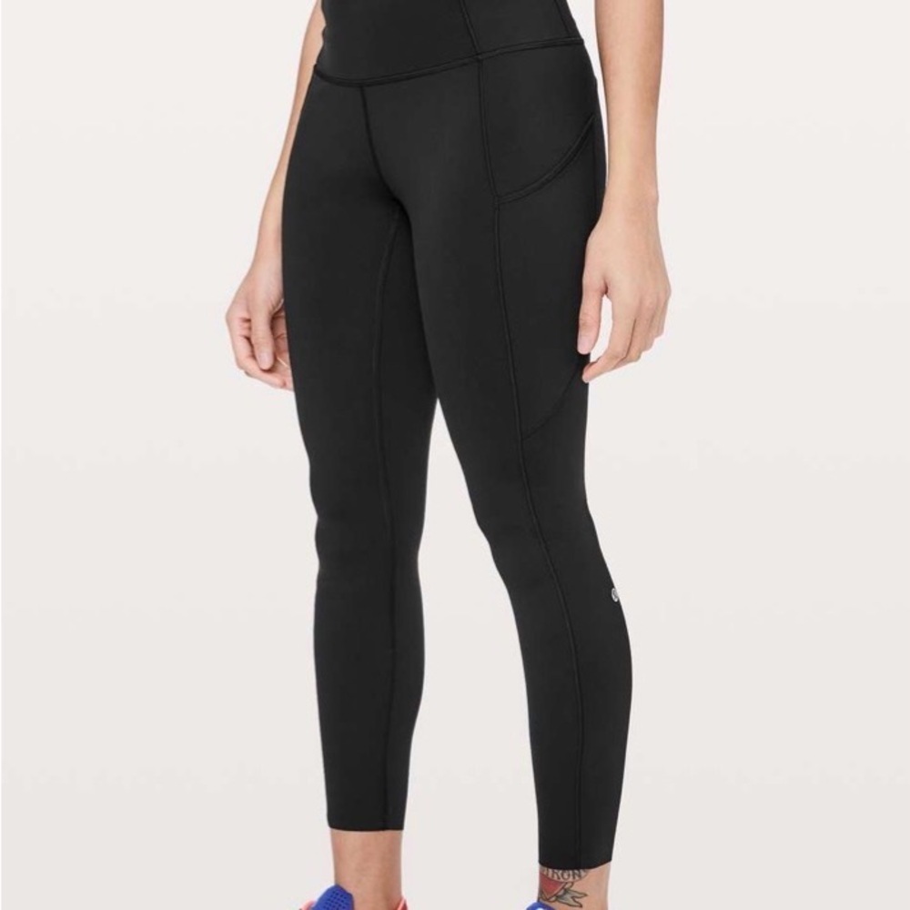 Lululemon 6 Fast & Free 7/8 Tight II *Non-Reflective Nulux 25" Black